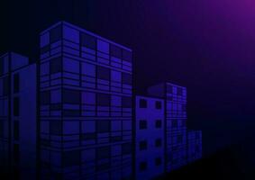 donker blauw gebouw hotel stad appartement gebouw achtergrond vector