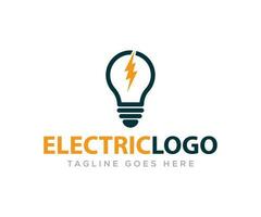 elektrisch lamp logo en icoon vector ontwerp sjabloon. lamp vector illustrator