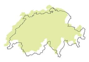 Zwitserland kaart. Zwitsers kaart 3d kleur kaart vector