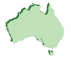 Australië kaart, kleurrijk 3d kaart vector