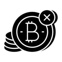 creatief ontwerp icoon van Nee bitcoin vector