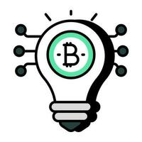 perfect ontwerp icoon van bitcoin idee vector