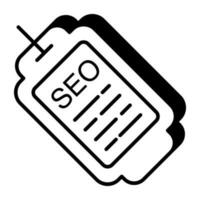 premium downloadpictogram van seo-tag vector