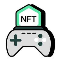 modieus vector ontwerp van nft gaming