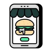 een icoon ontwerp van mobiel voedsel bestellen vector