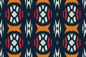 motief ikat naadloos patroon borduurwerk achtergrond. ikat bloemen meetkundig etnisch oosters patroon traditioneel. ikat aztec stijl abstract ontwerp voor afdrukken textuur,stof,sari,sari,tapijt. vector