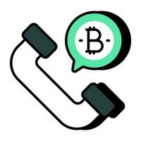bewerkbare ontwerp icoon van bitcoin telecommunicatieverbinding vector