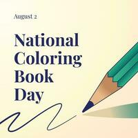 nationaal kleur boek dag ontwerp sjabloon voor viering. krijt vector ontwerp. krijt illustratie.