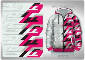 vector sport- overhemd achtergrond afbeelding.roze wit pixel patroon ontwerp, illustratie, textiel achtergrond voor sport- lang mouw capuchon, Jersey capuchon