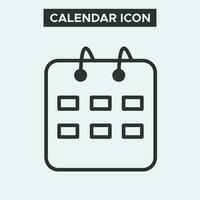 kalender icoon Aan wit achtergrond. schets kalender icoon. minimaal en premie kalender icoon. eps 10 vector. vector