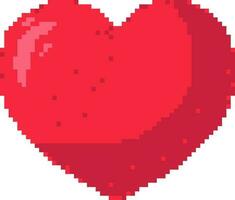 pixel kunst hart liefde en Valentijn vector illustratie