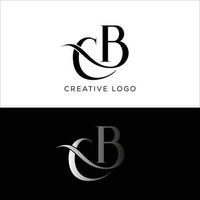 cb eerste brief logo ontwerp vector