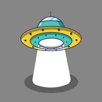 schattig tekenfilm ufo vector illustratie