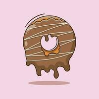 chocola gesmolten donut vector illustratie