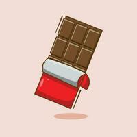 vector illustratie van chocola met de pakket