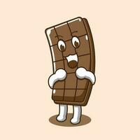 vlak tekenfilm vector illustratie van chocola