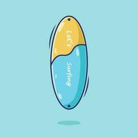 surfing bord tekenfilm vector icoon illustraties