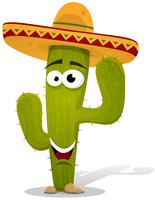 Cartoon Mexicaanse Cactus karakter vector