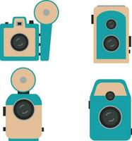 retro camera illustratie. voor ontwerp decoratie. vector illustratie