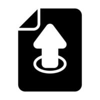 glyph-pictogram voor uploaden vector