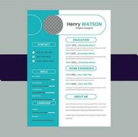 hervat en Hoes brief lay-out en ontwerp . vector