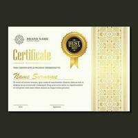 luxe certificaat van prestatie het beste prijs diploma vector