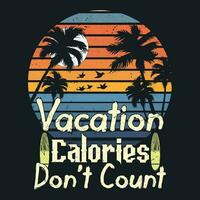 vakantie calorieën niet doen tellen vector