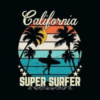 Californië super zomer vector
