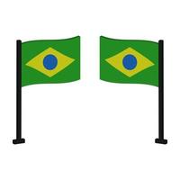 braziliaanse vlag op achtergrond vector