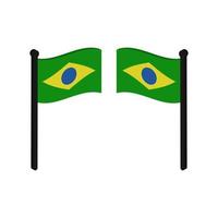 braziliaanse vlag op achtergrond vector