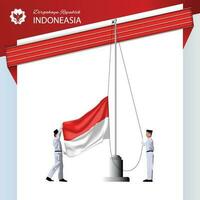 78ste Indonesië onafhankelijkheid ceremonie vector illistration