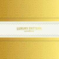 luxe witte en gouden ornamentpatroonachtergrond vector