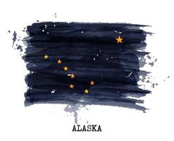 aquarel schilderij vlag van alaska. vector. vector