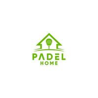 padel huis logo ontwerp vector