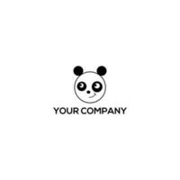 gemakkelijk hoofd van panda logo ontwerp vector