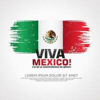 Mexico onafhankelijkheid dag groet kaart sjabloon. vector