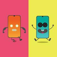 smartphone karakter vector illustratie