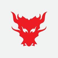 draak hoofd logo vector icon