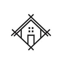 huis gebouw logo en symbool vector