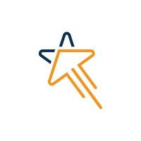 ster-logo-ontwerpsjabloon, snelle ster-logo-vector vector