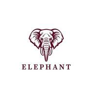 olifant hoofd logo ontwerp sjabloon vector icoon illustratie