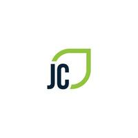 brief jc logo groeit, ontwikkelt, natuurlijk, biologisch, gemakkelijk, financieel logo geschikt voor uw bedrijf. vector