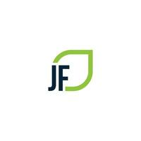 brief jf logo groeit, ontwikkelt, natuurlijk, biologisch, gemakkelijk, financieel logo geschikt voor uw bedrijf. vector