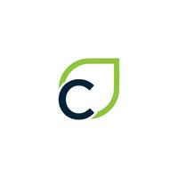 brief c logo groeit, ontwikkelt, natuurlijk, biologisch, gemakkelijk, financieel logo geschikt voor uw bedrijf. vector