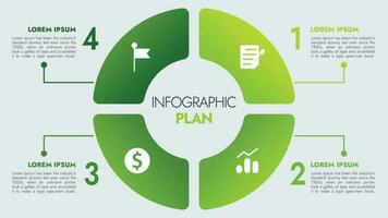 infographic sjabloon voor presentaties en Kenmerken gegevens visualisatie omvat een werkwijze tabel met diagrammen, stappen, opties. de concept voor afzet door illustraties voor rit naar succes. vector