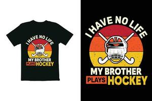 hockey t overhemd ontwerp vector, hockey t overhemd grafiek voor afdrukken in shirt, mok, hoed enz vector