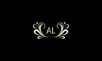 wijnoogst en luxe logo sjabloon vector
