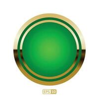groen cirkel knop eps10. vector