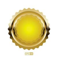 luxe gouden insigne en label. goud zegel vector