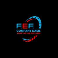 fef brief logo creatief ontwerp met vector grafisch, fef gemakkelijk en modern logo. fef luxueus alfabet ontwerp
